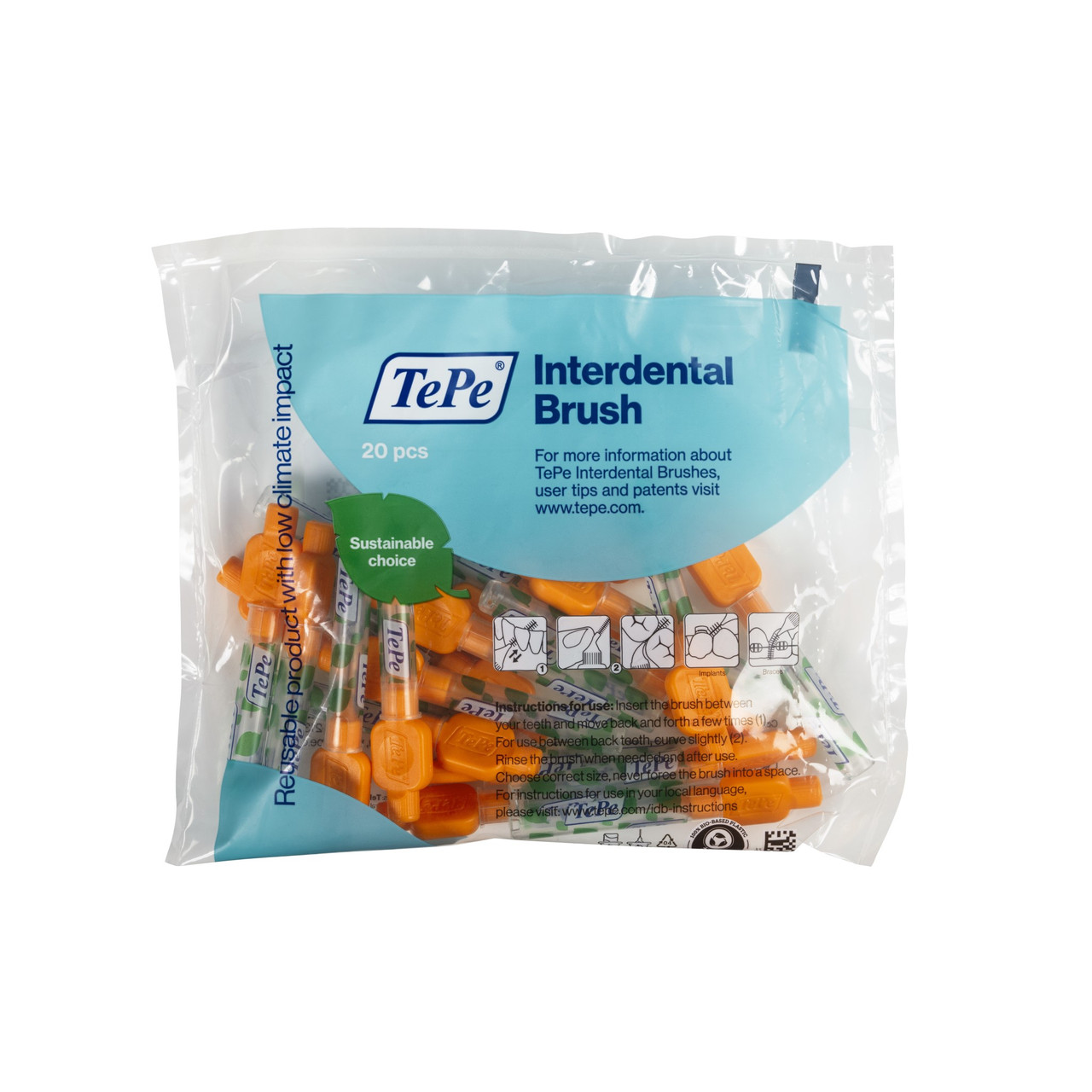 TePe Interdental Brushes Original Orange 20 x 0.45mm Brushes