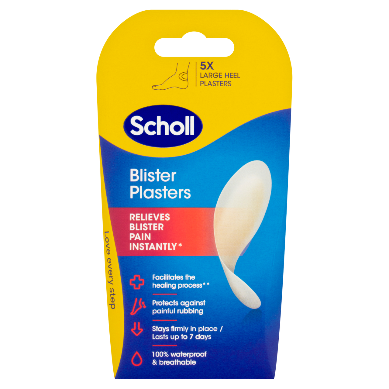 Scholl Blister Plaster Large Heel 5 Pack