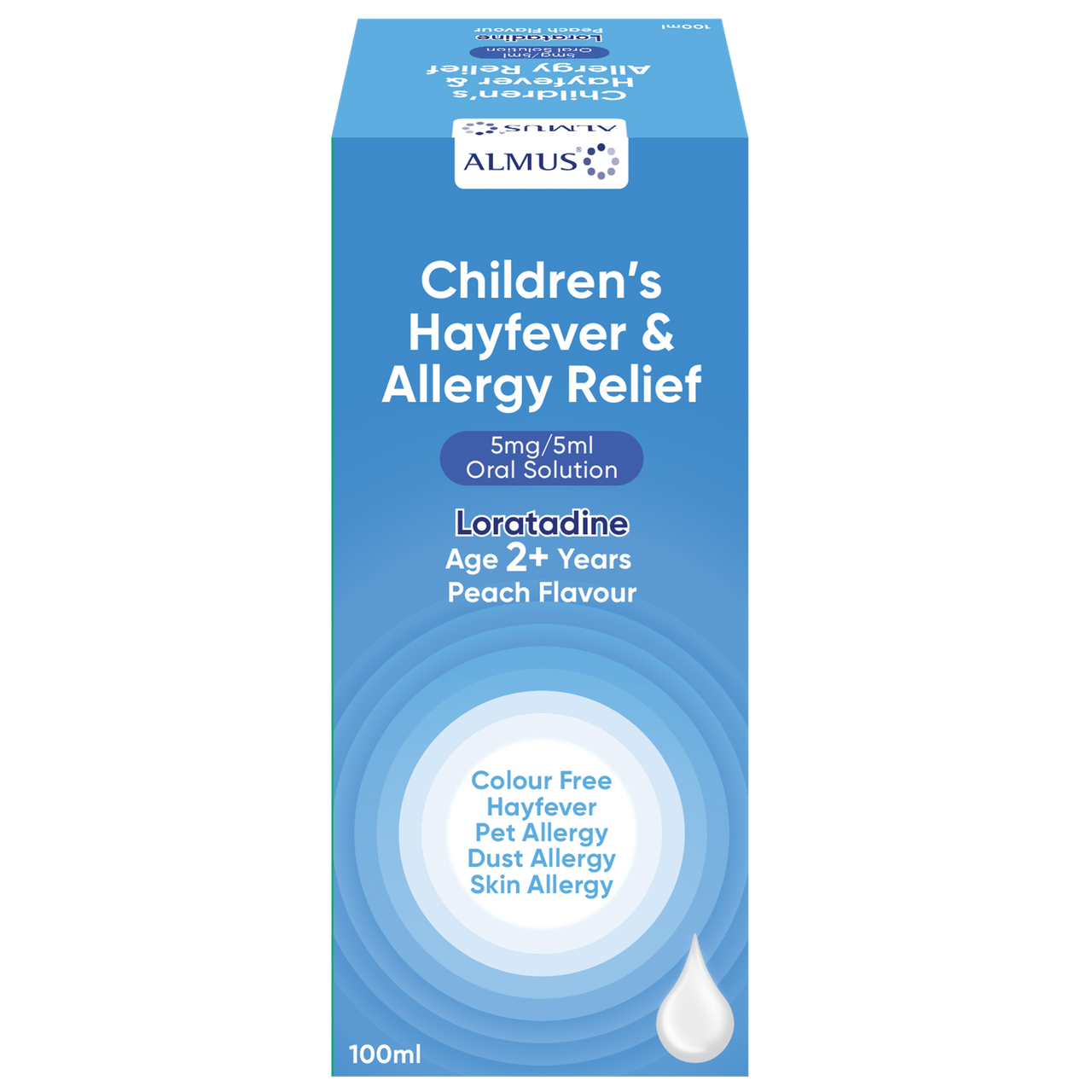 Click to view product details and reviews for Almus Childrens Hayfever Allergy Relief Loratadine 5mg 5ml Peach Flavoured Solution 100ml. Click to view product details and reviews for Almus Childrens Hayfever Allergy Relief Loratadine 5mg 5ml Peach Flavoured Solution 100ml.
