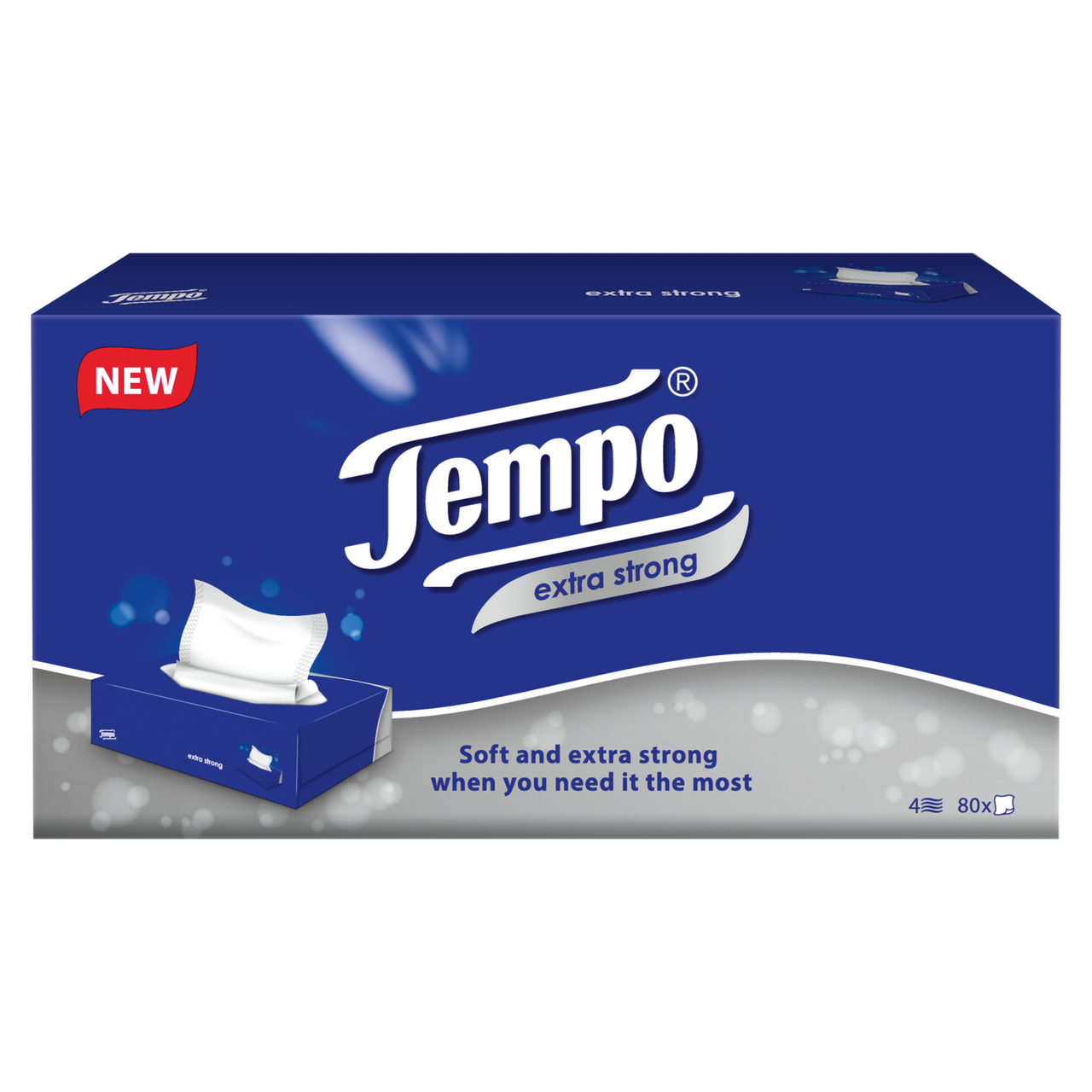 Click to view product details and reviews for Tempo Extra Strong Tissues 80s.