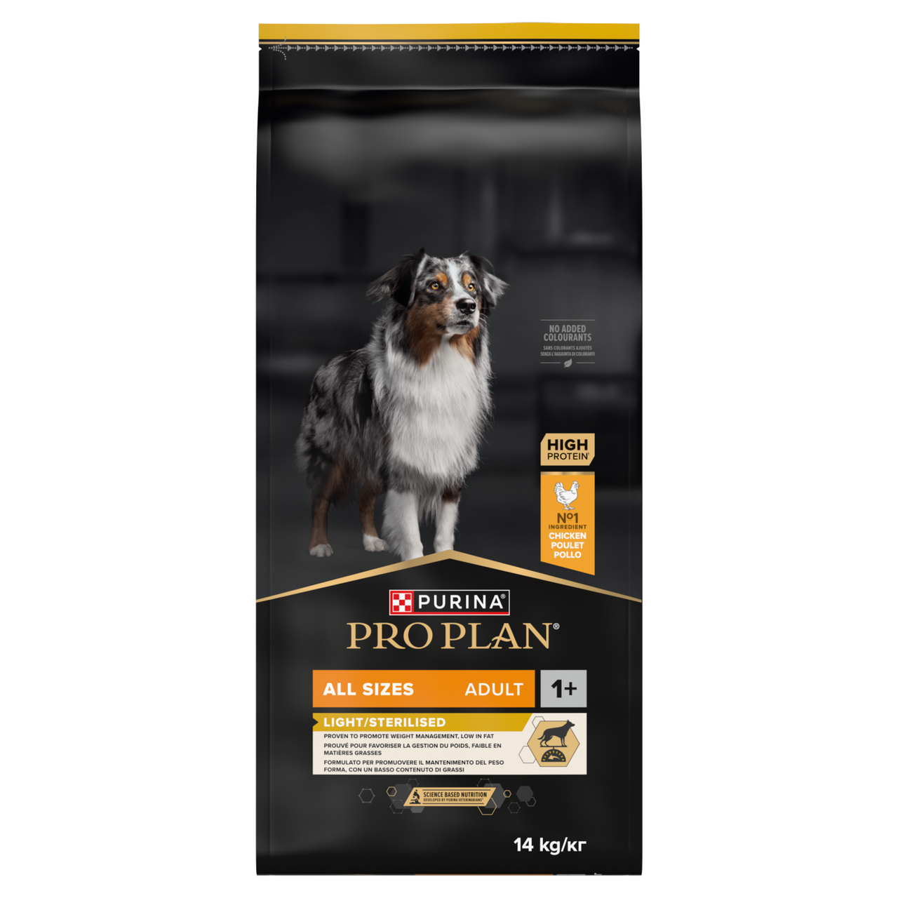 PRO PLAN All Sizes Light / Neutered Chicken Dry Dog Food 14kg