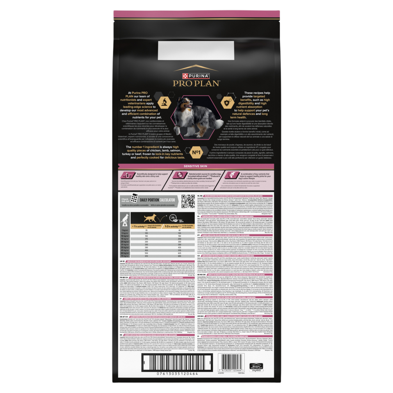 PRO PLAN Medium Sensitive Skin Salmon Dry Dog Food 14kg