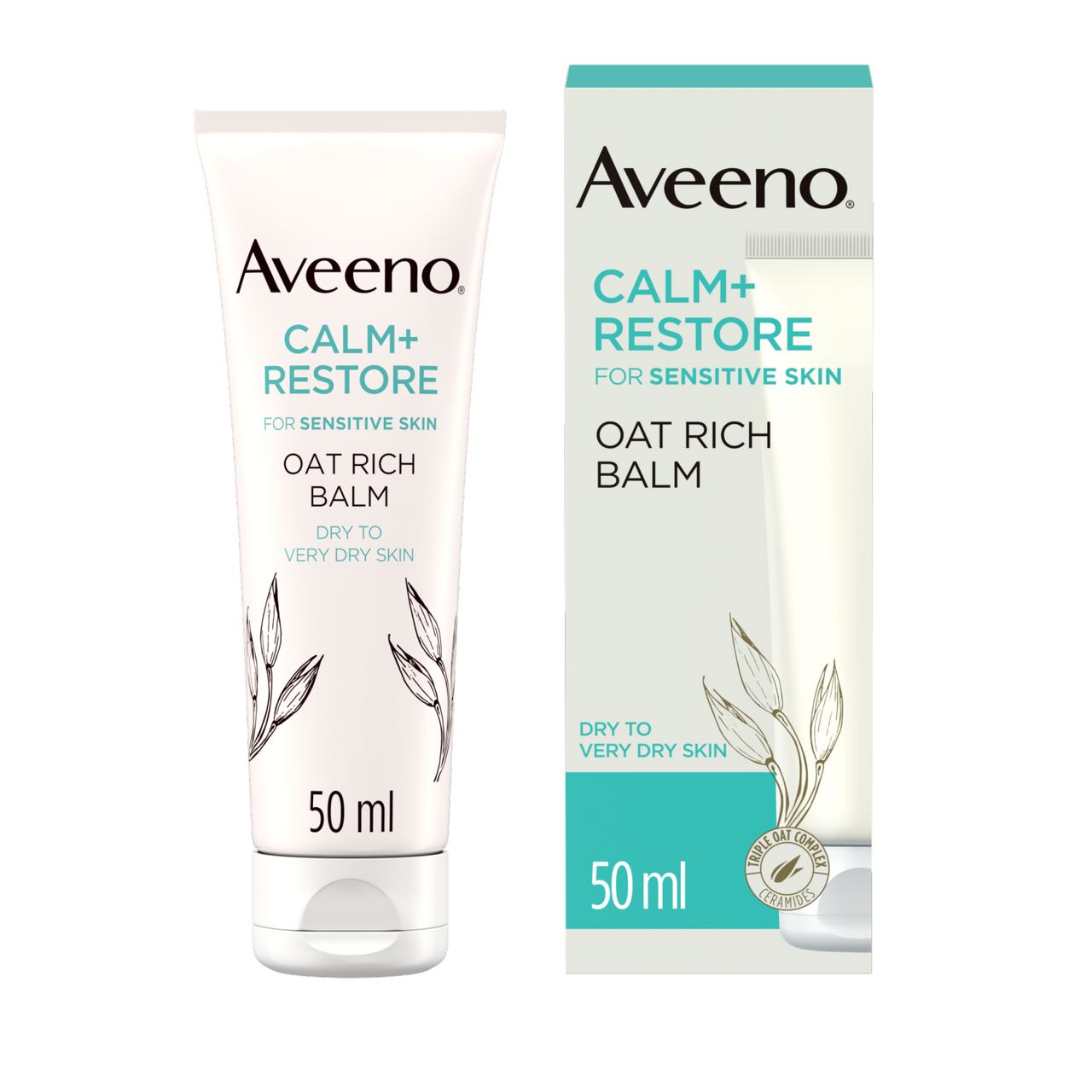 Aveeno Face Calm & Restore Ultra Rich Oat Cream Moisturiser 50ml