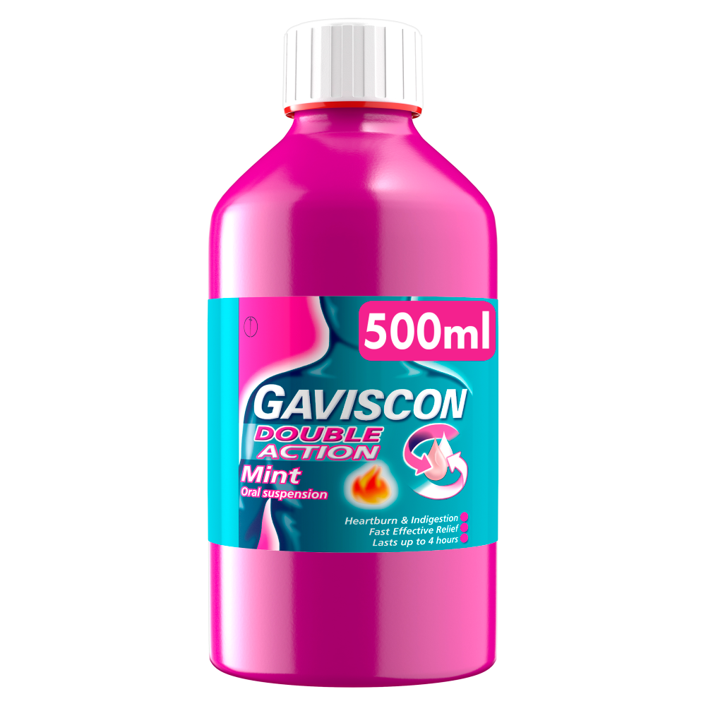 Click to view product details and reviews for Gaviscon Double Action Liquid Peppermint 500ml. Click to view product details and reviews for Gaviscon Double Action Liquid Peppermint 500ml.