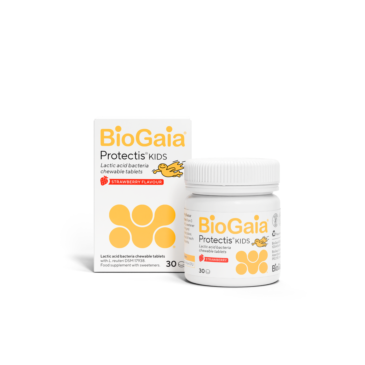Click to view product details and reviews for Biogaia Protectis Kids Strawberry 30 Chewable Tablets.