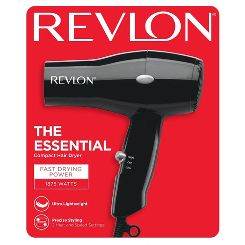 Revlon Hair Dryer Blower 1875W Heat Professional Fan Styler Dry Cool Blow Shot