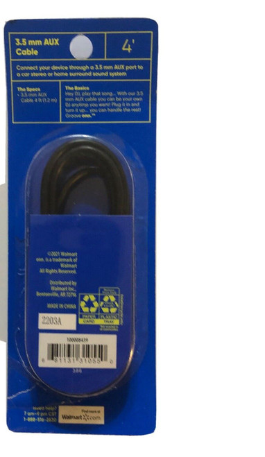 Groove Onn. 3.5mm Aux  Cable 4 ft