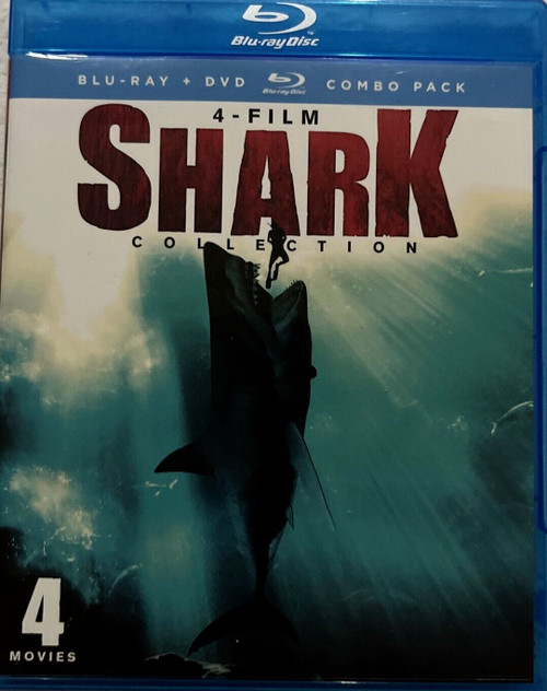 4-Film Shark Collection Blu-Ray + DVD Set - Brand New - Factory Sealed