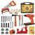 KidEwan Kids Tool Set with Electric Toy Drill, Pretend Play Construction Overall