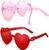 20PCS Heart Sunglasses Bulk Rimless Heart Glasses with Heart Leg Bachelorette