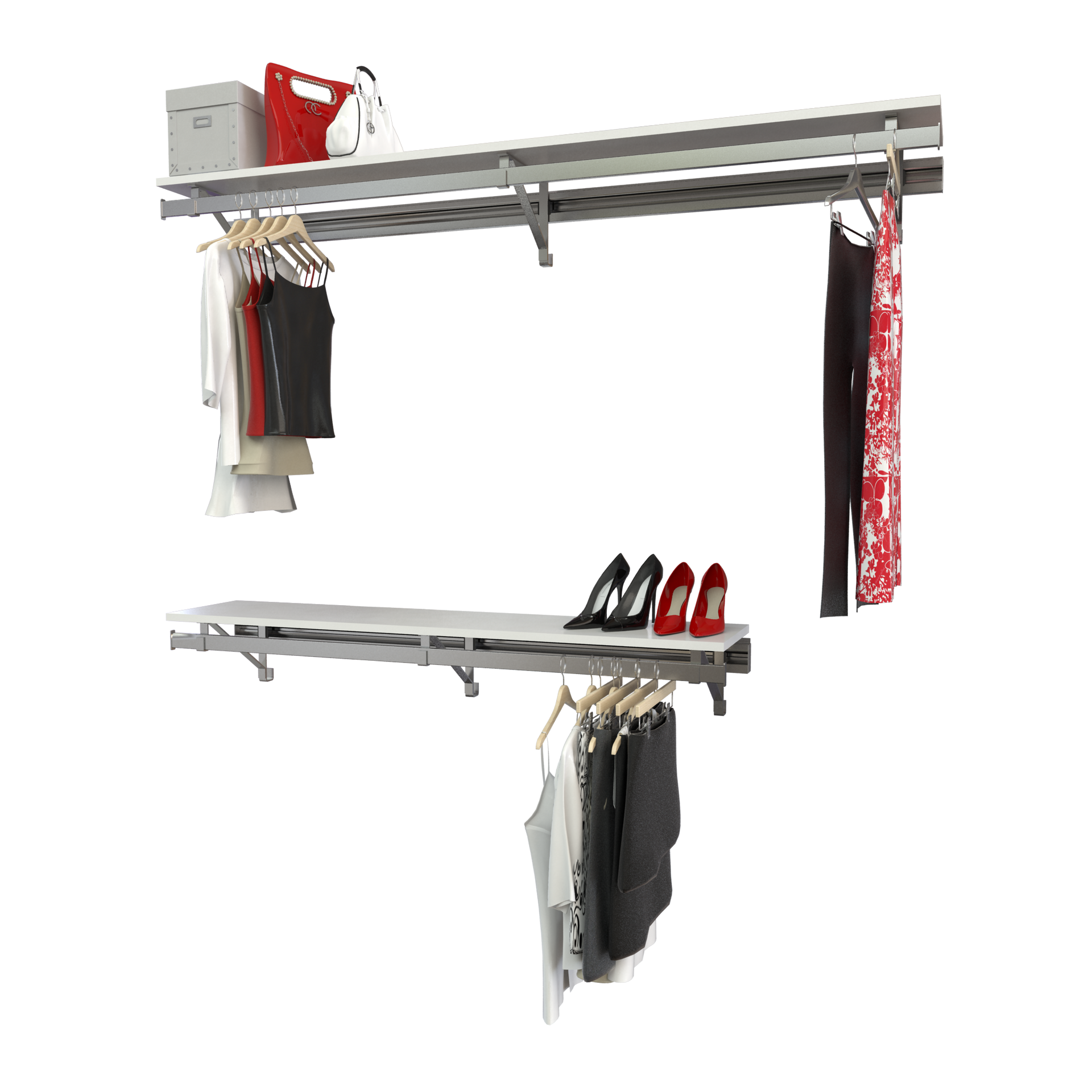 Arrange-a-Space Double-Shelf Laundry Room Organizer System - On Sale - Bed  Bath & Beyond - 32636855