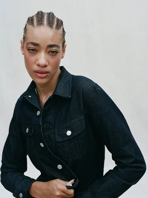 The Nico - Dark Indigo, model shot