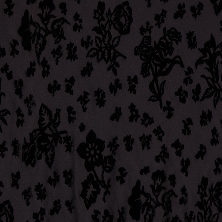 The Anaïs Cosmos Devoré | Black Floral Velvet Blouse | Réalisation Par EU