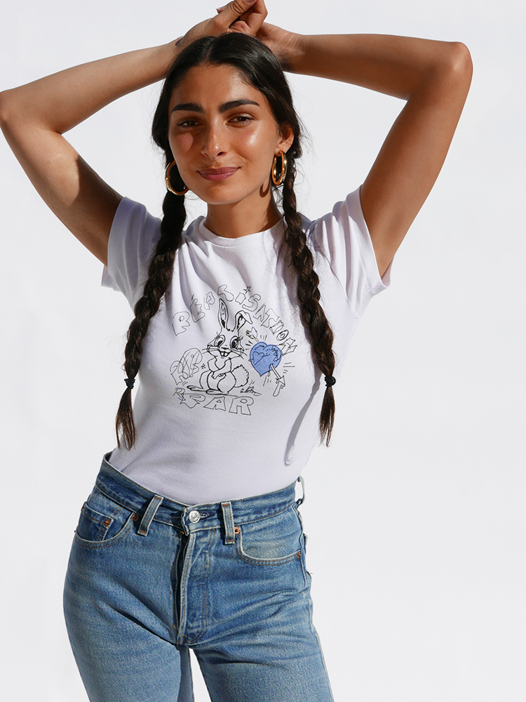 Bunny Tee - Blue Heart Bunny Tee - Blue Heart