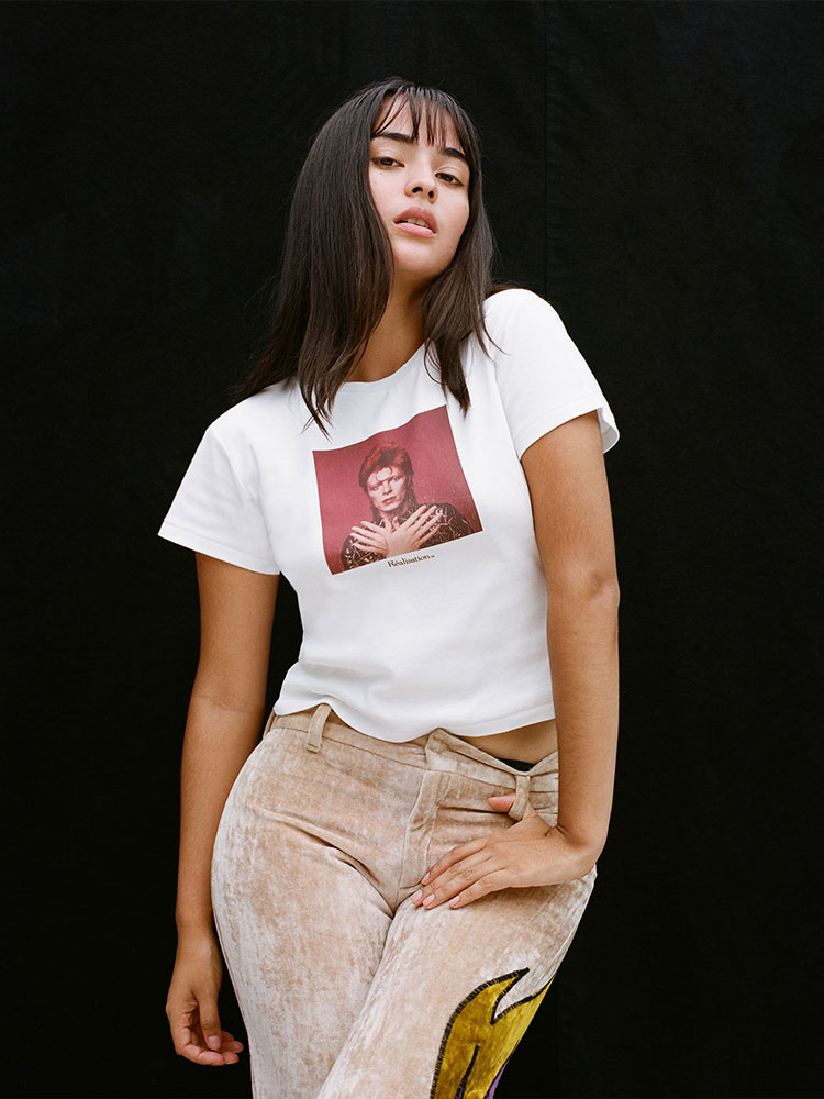 Watch That Man Baby Tee - White