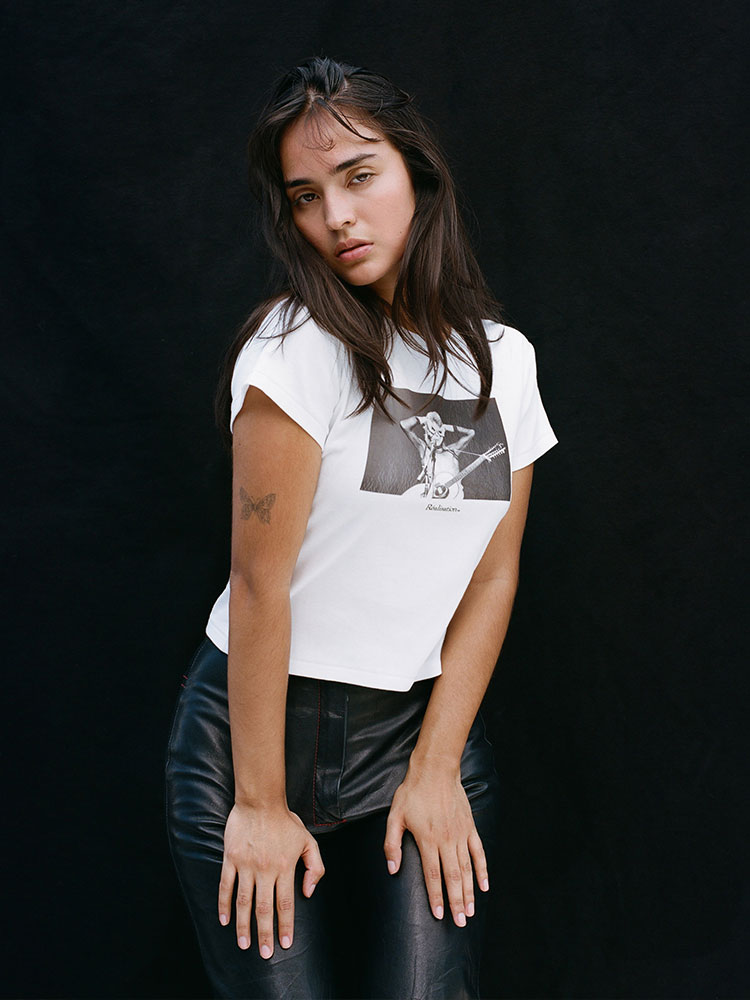 Owl Eyes Baby Tee - White