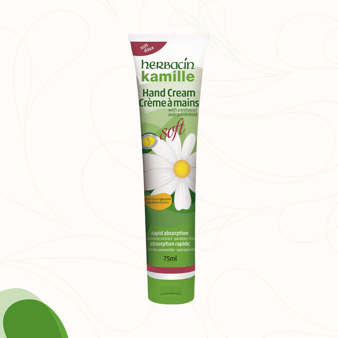 Herbacin kamille Hand Cream Soft | Crème Mains Doux tube 75 ml