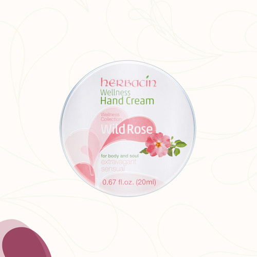 Herbacin Wellness Hand Cream Wild Rose 0.67 fl oz. tin