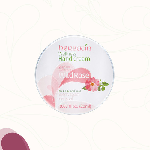 Herbacin Wellness Hand Cream Wild Rose 0.67 fl oz. tin