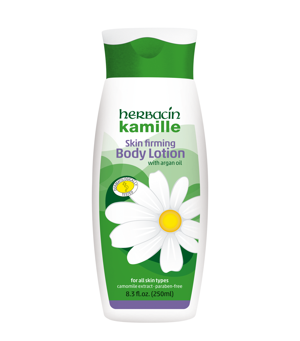 Herbacin kamille Body Lotion - with Argan Oil - bottle 8.3 fl.oz.