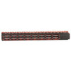 UTG Pro M-lok 15" Super Slim Two-Tone Red-Black Round Handguard