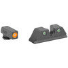 Meprolight Hyper-Bright Tritium Sight Set for Glock 17/19 — Orange Front / Green Rear