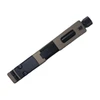 Assembled windowed FDE PVD slide for Glock 43/43X — threaded barrel with thread protector, standard sights, top