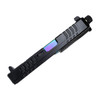 Assembled knurled RMR slide for Glock 19 Gen 3, threaded Oil Slick barrel, tall sights - right side