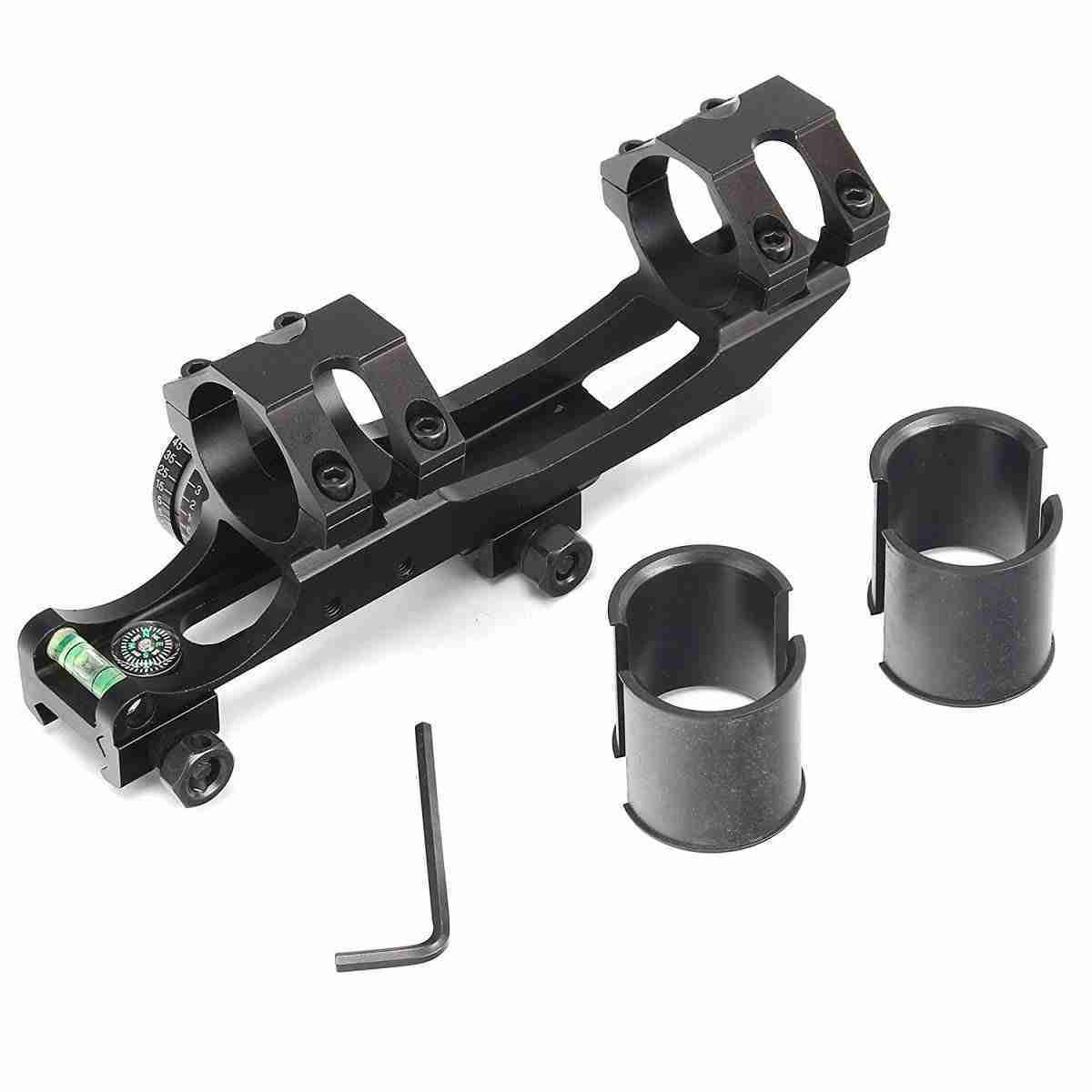 25.4mm 30mm Offset Scope Rings Mount with Bubble Level and Cosine Angle ...