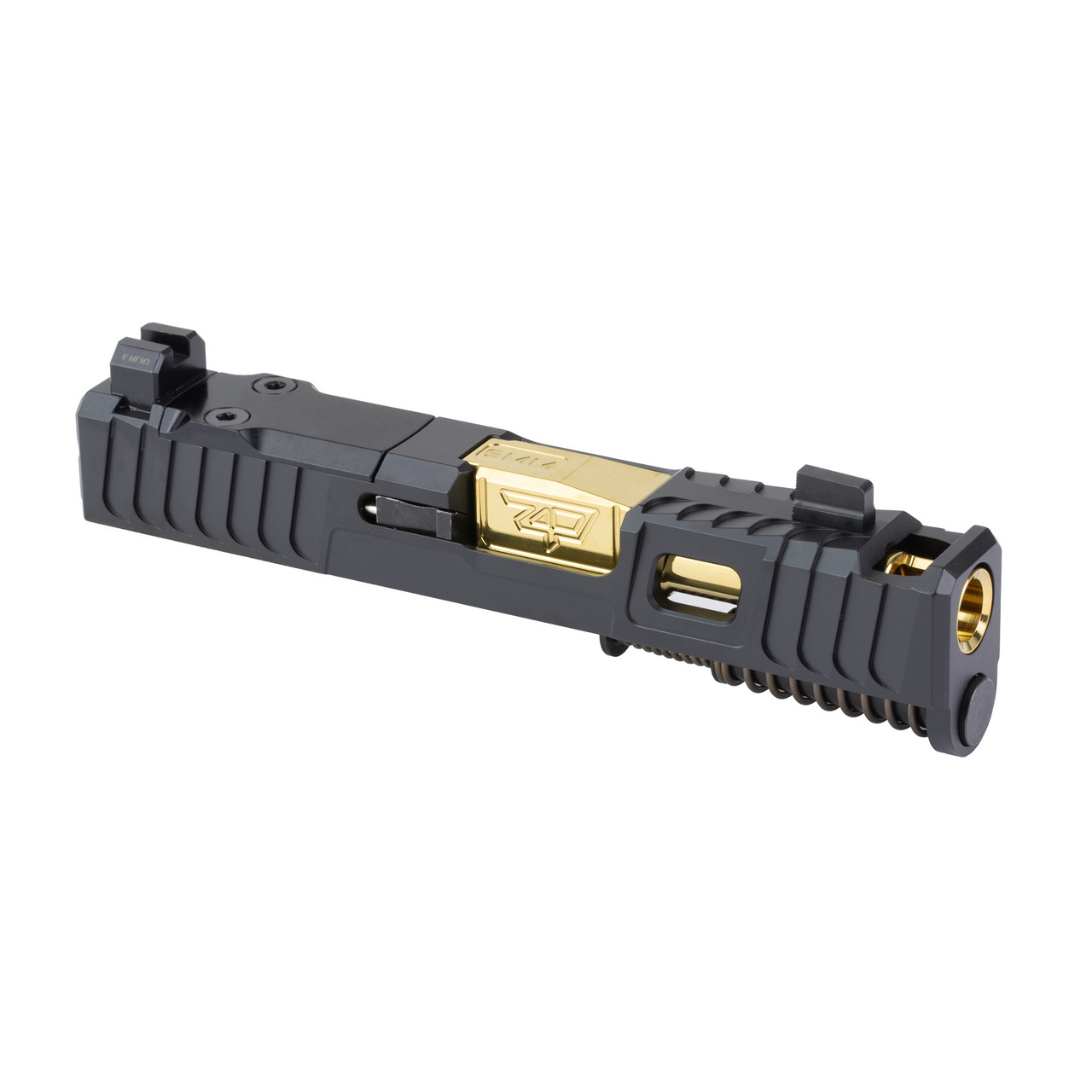 Zaffiri IBS Compensated Slide for Glock 43X — Black/Gold | 3CR