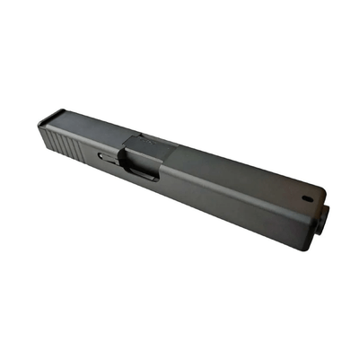 Complete assembled black cerakote iron cut slide for Glock 17 Complete assembled black cerakote iron cut slide for Glock 17