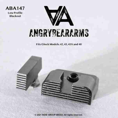 Angry Bear Arms Low Profile Blank Sights for Glock 42/43/43X/48 Angry Bear Arms Low Profile Blank Sights for Glock 42/43/43X/48