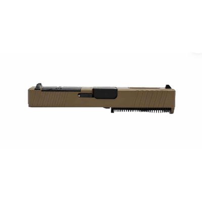 Complete Assembled FDE Window Slide with Ported Barrel for Glock 17
