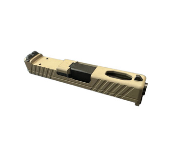 Complete Assembled Windowed Combat RMSc Slide for Glock 43 - FDE