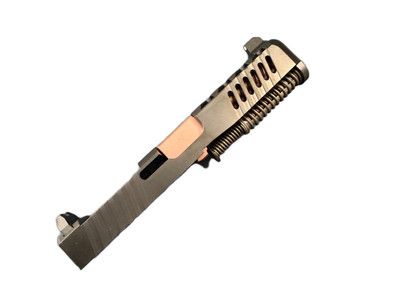 Complete Assembled Matrix Arms RMR  Slide Glock 19 Gen 5 Rose Gold Barrel Tall Sights