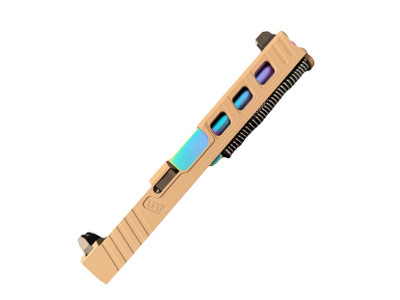 Complete Assembled Glock 17 Elite FDE RMR Slide Tall Sights Oil Slick Barrel