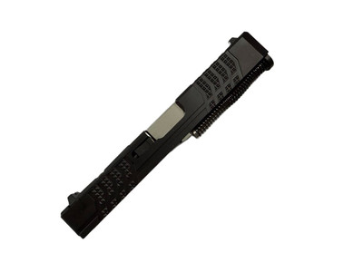 Assembled Knurled Grip RMR Slide for Glock 19 Standard Sights Polished Stainless Steel Barrel