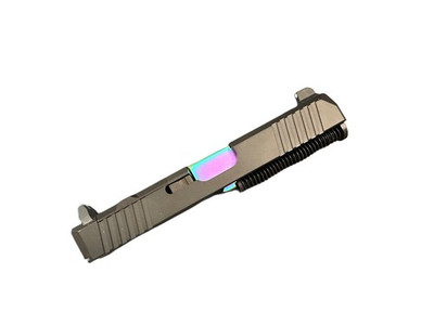 Assembled Zoom Slide for Glock 19 Gen 3 — Oil Slick, Tall Sights