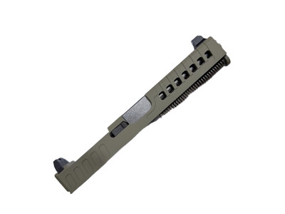Assembled Vented RMR Slide for Glock 17 Gen 3 — FDE, Tall Sights, Stainless Steel Barrel