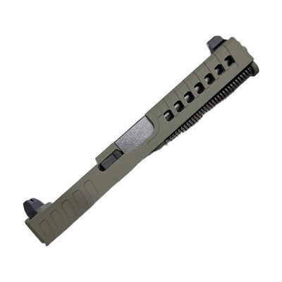 Assembled Vented RMR Slide for Glock 17 Gen 3 — FDE, Tall Sights, Stainless Steel Barrel