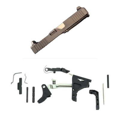 Assembled Bullnose RMR Slide for Glock 19 Gen 3 — Polished Barrel with Frame Parts Kit