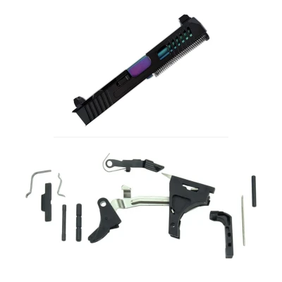 Assembled Mercury Precision Speed RMR Slide for Glock 19 Gen 3 — Oil Slick Pvd Barrel, Tall Sights with Frame Parts Kit