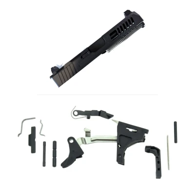 Assembled Mercury Precision Speed RMR Slide for Glock 19 Gen 3 — Black Nitride Ported Barrel, Tall Sights with Frame Parts Kit