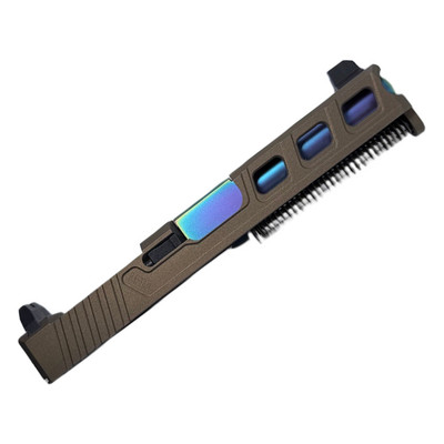 Assembled Elite Burnt Bronze Relief Cut Slide for Glock 19 Gen 3