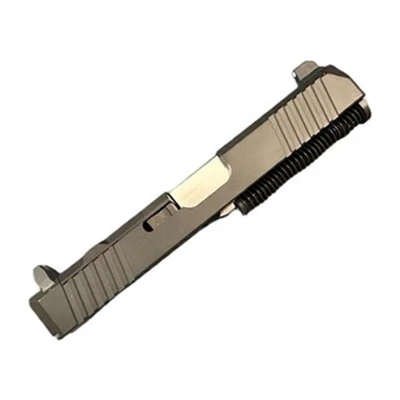 Assembled Zoom RMR slide for Glock 19 Gen 3, Polished Stainless Barrel, Tall Sights - right side