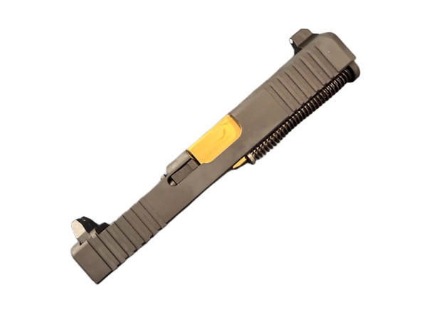 Complete Glock 19 Gen 3 Bullnose RMR Front and Rear Serrated Slide TiN Barrel