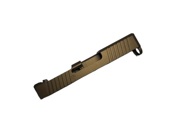 LFA Burnt Bronze RMSc Chamfered Stripped Slide for Glock 43 Pistols