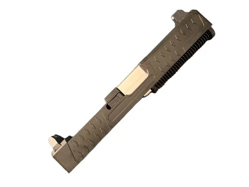Assembled Diamond Grip RMR Slide — Polished Barrel for Glock 19 Gen 3 Pistols