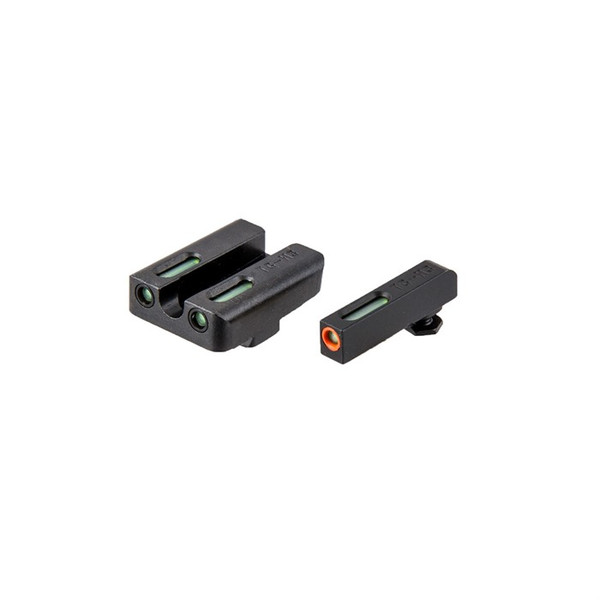 Truglo TFX Pro Tritium + Fiber Optic Sight Set for Glock — 17/19/22/23/24/26/27/33/34/35/38