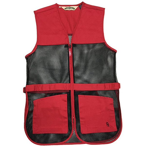 Bob Allen Full Mesh Dual-Pad Shooting Vest — Red, Large